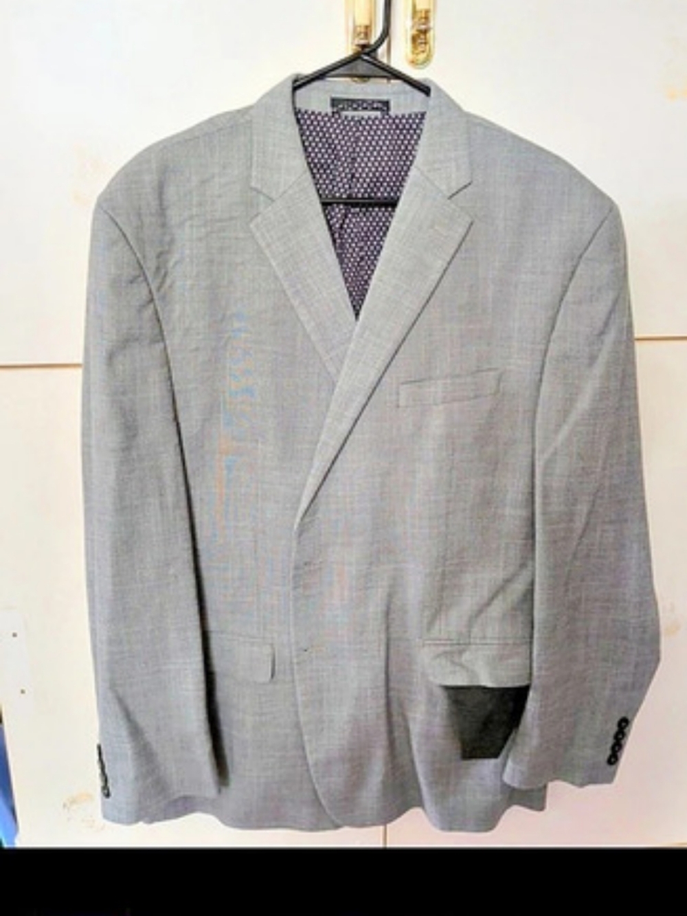 Chaps Men's Gray Suit Jacket Size 48R